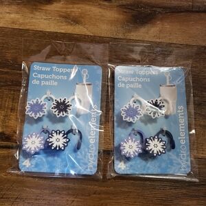 Hydro Elements Snowflake Straw Toppers